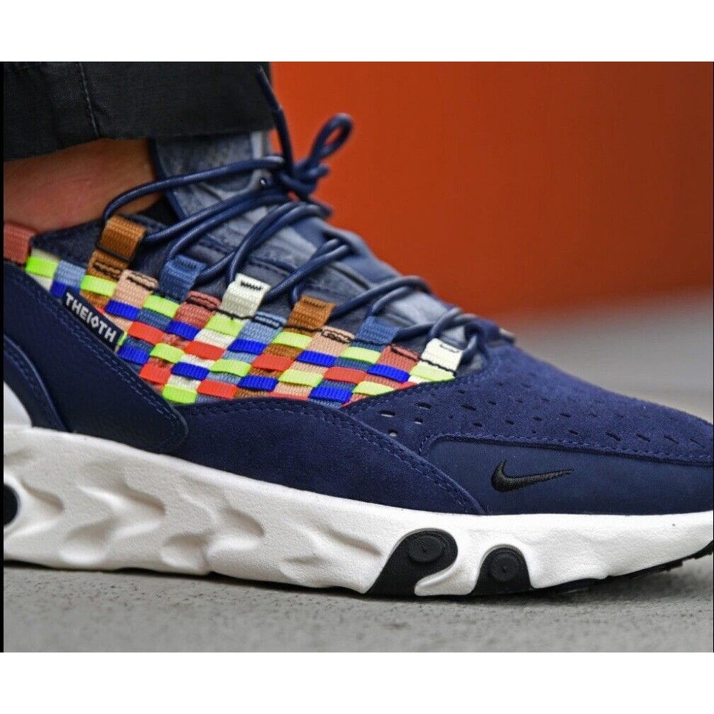 Nike React Sertu Blue Black Multi Max Running Shoes AT5301 Mens 9.5 New In Box
